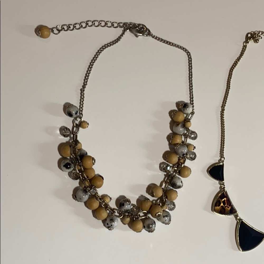Cheetah & beaded statement necklace bundle!! - Picture 2 of 3
